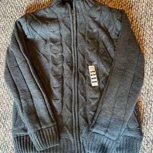 Men’s NWT Haggar zip up wool sweater